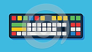 A specialized keyboard with enlarged and colorcoded keys to aid individuals with fine motor and visual processing photo