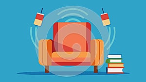 A specially designed reading chair equipped with noisecancellation features to reduce distractions for students with