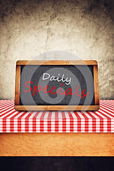 Daily Specials Title on Restaurant Slate Chalkboard