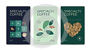 Specialty Coffee Packaging. Mockup for pack