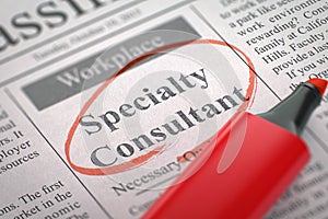 Specialty Consultant Hiring Now. 3D.