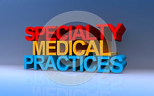 specialty medical practices on blue photo