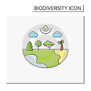 Species diversity color icon