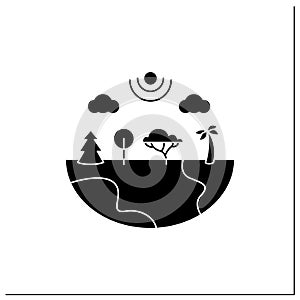 Species diversity glyph icon