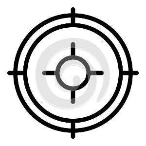 Specific focus icon outline vector. Customer target