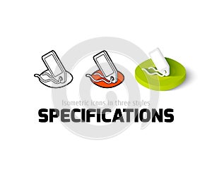 Specifications icon in different style