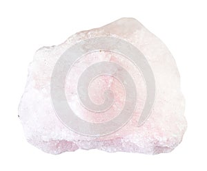 specimen of natural raw pink aragonite rock cutout