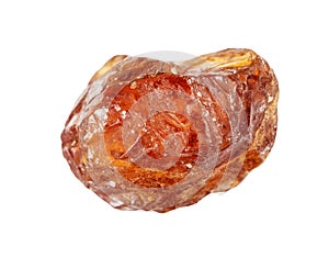 natural rough hessonite grossular crystal cutout photo