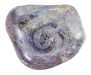 specimen of natural tumbled iolite gemstone cutout photo