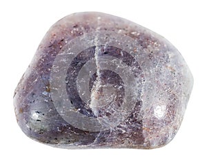 specimen of natural tumbled iolite mineral cutout