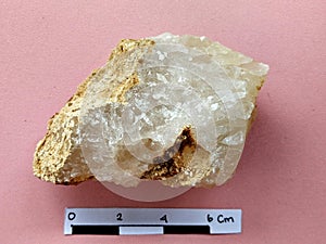 Quartz crystal from limestone cave in Central Java Indonesia