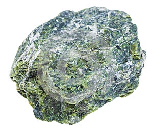 Specimen of serpentine stone isolated