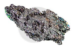 specimen of unpolished carborundum mineral cutout photo