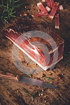 Speck Ham, traditional South Tyrol Ham