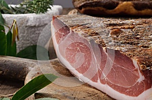 Speck, typica salami, Italy