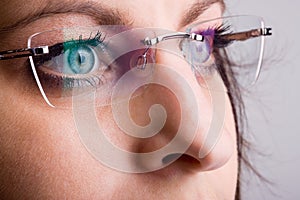 Spectacles with facial detail photo