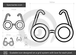 Spectacles line icon.