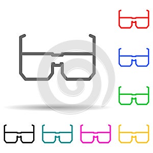 spectacles multi color style icon. Simple thin line, outline vector of web icons for ui and ux, website or mobile application