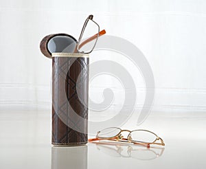 Spectacles and tube