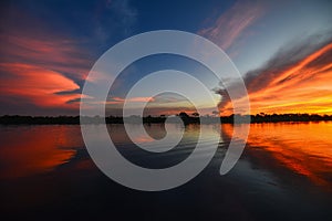 A spectacular Amazonian sunset