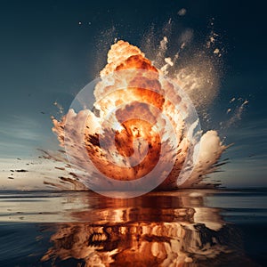 A Spectacular Aqueous Detonation: Fire and Water Collide in Harmony
