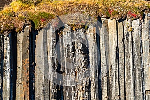 Spectacular basaltic columns under the ground