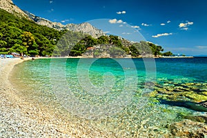 Spectacular bay and beach, Brela, Dalmatia region, Croatia, Europe