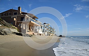 Spectacular beach front homes in Laguna Beach, California.