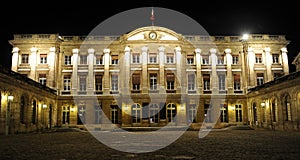 Bordeaux City Hall at night, France photo