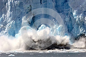 Spectacular calving glacier photo