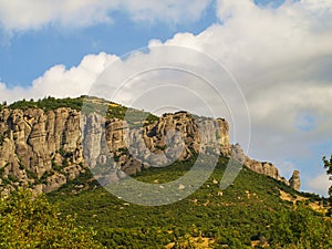 Spectacular cliffs at Meteora, Greece