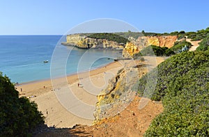Spectacular cliffs on Senhora Da Rocha Nova Beach