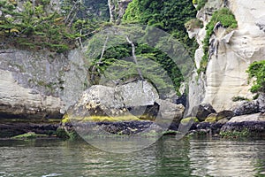 Spectacular coastline in Matsushima, traditionally regarded as o