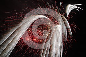 Spectacular and colorful fireworks show