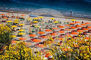 Spectacular and colorful view of the beaches