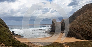 Spectacular deserted beach in a cove