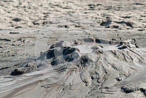 Spectacular eruptions of mud volcanoes caused by methane in vulcanii noroiosi near berca village buzau county romania