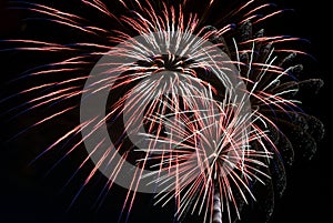 Spectacular Fireworks against black sky