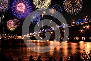 Spectacular Fireworks festival at Han River