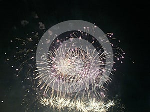 Fireworks at the Villaviciosa de OdÃÂ³n festivities photo