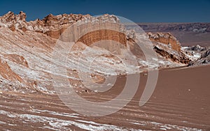 Spectacular and heartbreaking moon valley in Atacama photo