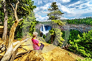 Spectacular Helmcken Falls in Wells Gray Provincial Park in BC Canada