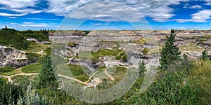 Spectacular horseshoe canyon near Drumheller in Alberta Canada.