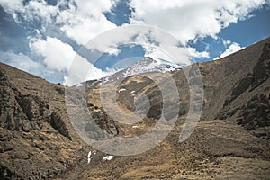 Spectacular mountain scenery on the Mount Everest Base Camp trek through the Himalaya, Nepal