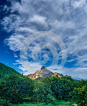 Spectacular mountain similar to Cervino peak in Valencia, Spain