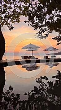 Spectacular Moyo Island Sunset in Indonesia photo