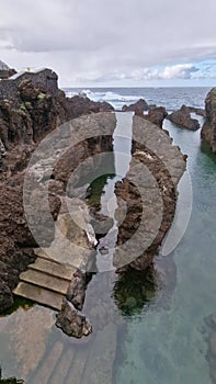 Spectacular natural swimming pools in Porto Moniz, Madeira