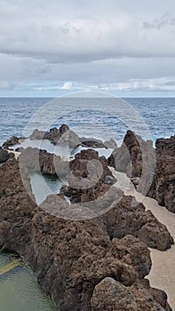 Spectacular natural swimming pools in Porto Moniz, Madeira