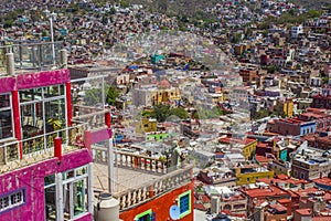 Spectacular Panorama Landscape Above the City of Guanajuato, Mexico