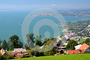 Spectacular picturesque view on Lindau on Lake Bodensee, Germany